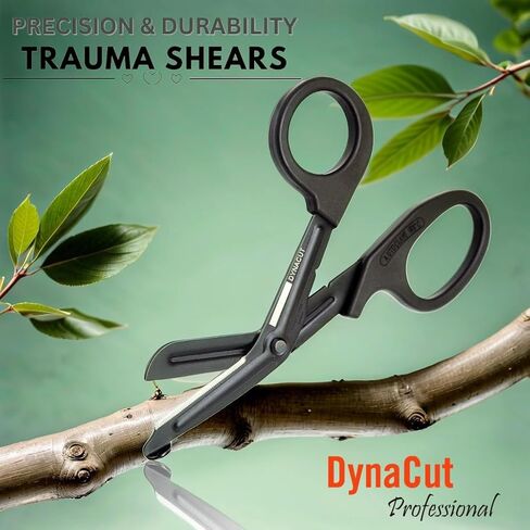 Trauma Shears Medical Scissors 7.5 Inch with Black Non-Stick Fluoride-Coated Blades, Nurse, EMT, First Aid Bandage, Kinesiology, Elastic Therapeutic, Athletic Tape Scissors, Military Tactical Shears in Saudi Arabia