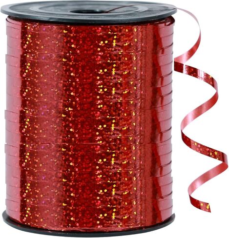 600 Yards Shiny Metallic Curling Ribbon-6 Curling Ribbons Assorted Colors Set Balloon String Shiny Metallic Roll for Christmas Ribbon for Birthday Decoration Gift Wrapping DIY Bow Making in Kuwait