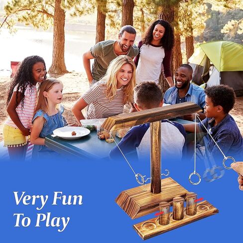 Dreamtoyz Ring Toss Games للبالغين ، وألعاب الفناء ، وديكور الفناء ، والألعاب الداخلية في الهواء الطلق ، و Wooden Hook و Ring Game للبارات ، والمنزل ، والحفلات ، 15.7 "× 13" الحجم الكبير in Saudi Arabia