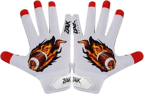 Youth Football Gloves for Youth and Adults- Super Sticky Silicone Grip Flag Football Receiver Gloves for Men and Women | Lightweight, Breathable & Durable in Saudi Arabia