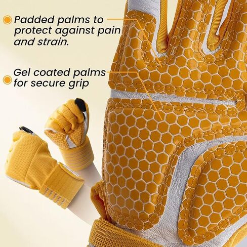 قفازات رفع الأثقال مع دعم المعصم - Gymgloves - قبضة نخيل جلدية مضادة للانزلاق - حماية كاملة من النخيل - التنفس - تجريب - معدات لياقة متعددة الاستخدامات للرجال والنساء in Saudi Arabia