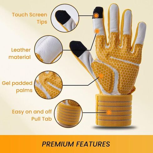 قفازات رفع الأثقال مع دعم المعصم - Gymgloves - قبضة نخيل جلدية مضادة للانزلاق - حماية كاملة من النخيل - التنفس - تجريب - معدات لياقة متعددة الاستخدامات للرجال والنساء in Saudi Arabia