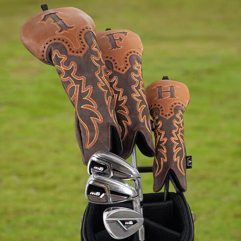 Craftsman Golf Cowboy Western Retro Brown Dare Golf Driver Driver Cover يناسب ما يصل إلى 460cc Head Fairway Wood Hybrids Rescue Protector in Saudi Arabia