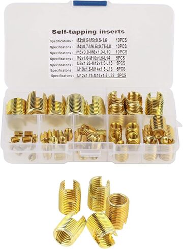 50pcs إدراج خيط ذاتي ذاتي النحاس ، ومقاومة الاهتزاز المهنية المزيج المربو in Saudi Arabia