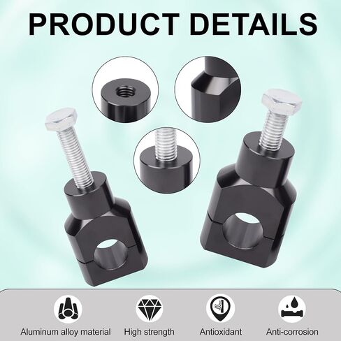 1 Inch Motorcycles Handlebar Risers Aluminum Chrome Universal Motorcycles Risers for Harley for Yamaha for Suzuki for Honda for Kawasaki 2PC(1Pair) in Saudi Arabia