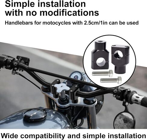 1 Inch Motorcycles Handlebar Risers Aluminum Chrome Universal Motorcycles Risers for Harley for Yamaha for Suzuki for Honda for Kawasaki 2PC(1Pair) in Saudi Arabia