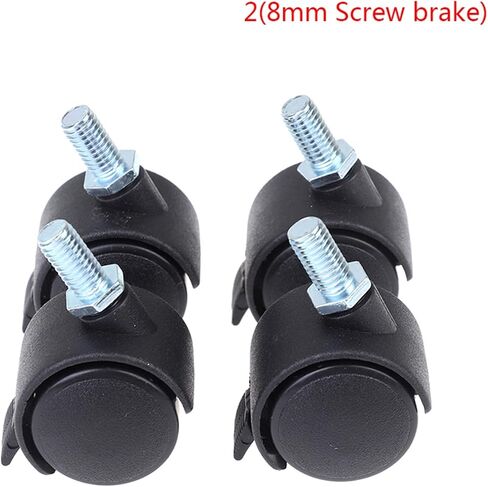 4 Pc 30mm Chair Wheels Furniture Casters Swivel Casters Brake Wheel Replacement Universal Chair Wheel Office(A1) in Kuwait