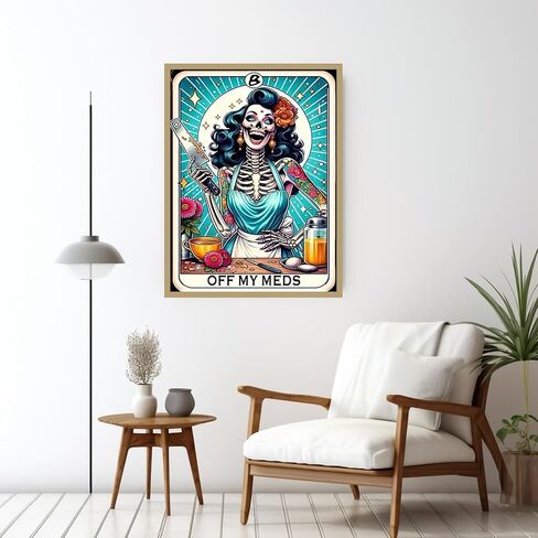 CHWGLFGG 5D Diamond Art Kits for Adults Beginners, Tarot Card Skull Kissing Diamond Painting Kits, DIY Full Round Drill Paint by Diamonds Dot Gem Art for Adults, Home Wall Decor 12x 16 Inch in Saudi Arabia