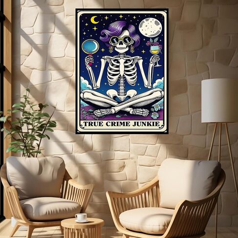 CHWGLFGG 5D Diamond Art Kits for Adults Beginners, Tarot Card Skull Kissing Diamond Painting Kits, DIY Full Round Drill Paint by Diamonds Dot Gem Art for Adults, Home Wall Decor 12x 16 Inch in Saudi Arabia