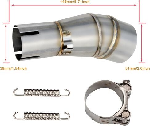 Motorcycle Muffler Mid Pipe, Muffler Adapter Connect Pipe Compatible with Kawasaki Ninja 400 Z400 2018 2019 2020 2021 2022 2023 Ninja 500 2024 in Saudi Arabia