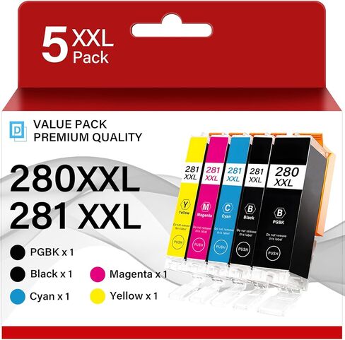 5-Pack 950xl 951xl حبر حزمة الحبر حزمة التحرير والسرد متوافقة مع HP 950 951 حبر خراطيش حزمة التحرير والسرد استخدام ل OfficeJet Pro 8610 8610 8620 8100 8630 8640 276DW 251DW PRINTERS (Black Cyan Magenta Yellow in Kuwait