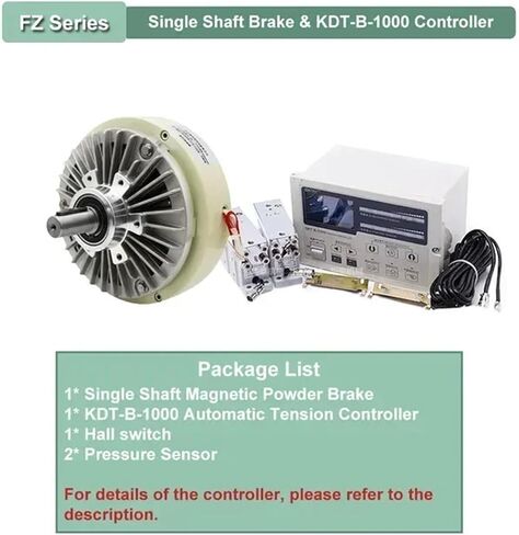 Hollow Shaft Single Shaft Magnetic Powder Brake DC24V 1400rpm 6-400Nm 0.6-40kg Controller Kit(Single and KDT-B,6Nm) in Saudi Arabia