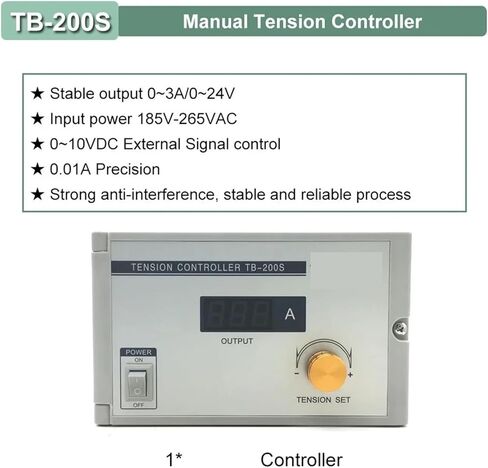 Hollow Shaft Single Shaft Magnetic Powder Brake DC24V 1400rpm 6-400Nm 0.6-40kg Controller Kit(Single and KDT-B,6Nm) in Saudi Arabia
