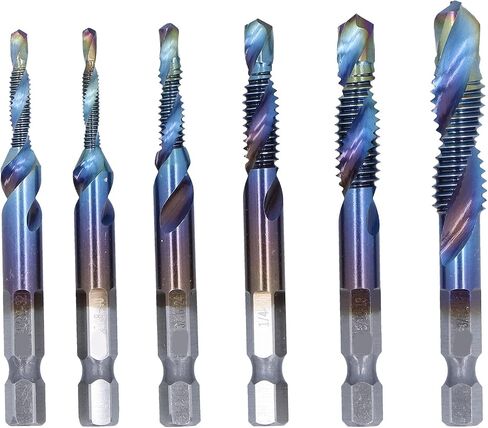 High Speed Steel Combination Bit Hex Shank Drill Tap Set Cutting Kit for Drilling and Tapping, Drilling Kit Set, Cutting Kit in Saudi Arabia
