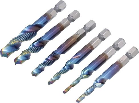 High Speed Steel Combination Bit Hex Shank Drill Tap Set Cutting Kit for Drilling and Tapping, Drilling Kit Set, Cutting Kit in Saudi Arabia