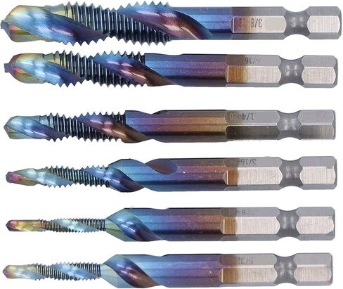 High Speed Steel Combination Bit Hex Shank Drill Tap Set Cutting Kit for Drilling and Tapping, Drilling Kit Set, Cutting Kit in Saudi Arabia