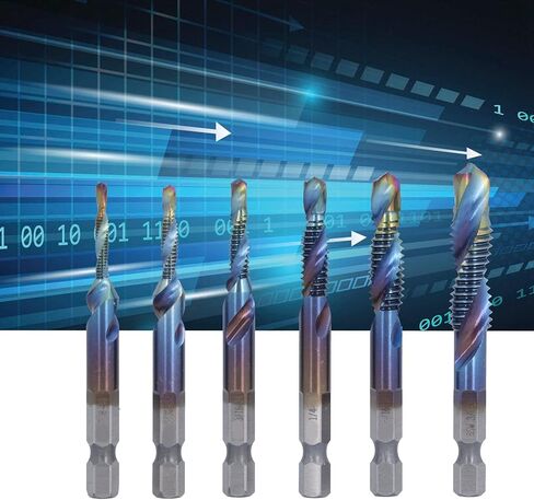 High Speed Steel Combination Bit Hex Shank Drill Tap Set Cutting Kit for Drilling and Tapping, Drilling Kit Set, Cutting Kit in Saudi Arabia