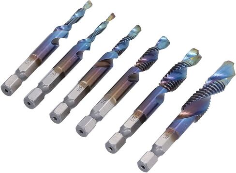 High Speed Steel Combination Bit Hex Shank Drill Tap Set Cutting Kit for Drilling and Tapping, Drilling Kit Set, Cutting Kit in Saudi Arabia