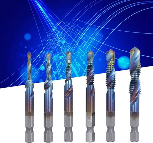 High Speed Steel Combination Bit Hex Shank Drill Tap Set Cutting Kit for Drilling and Tapping, Drilling Kit Set, Cutting Kit in Saudi Arabia