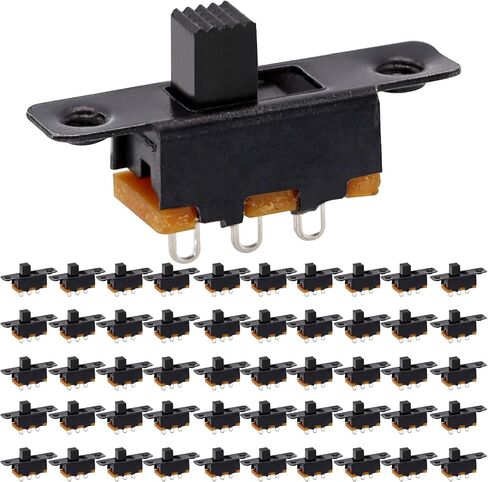 DIYhz Slide Switch Panel Mount 3 Solder Lug Pin ON/Off 2 Position 50Pcs in Kuwait