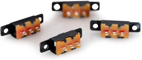 DIYhz Slide Switch Panel Mount 3 Solder Lug Pin ON/Off 2 Position 50Pcs in Kuwait