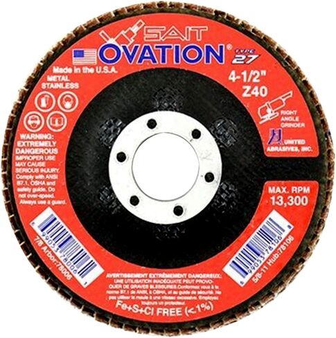 United Cathives-Sait 78009 Ovation Righ Disc ، 4-1/2 بوصة في 7/8 بوصة ، 80 حصى ، 10 عبوات in Kuwait