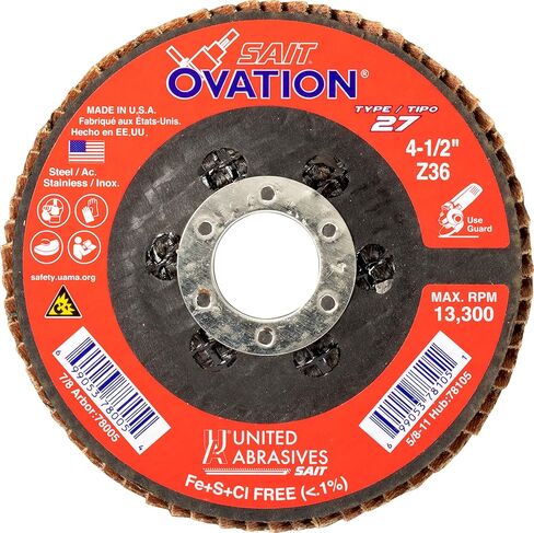 United Cathives-Sait 78009 Ovation Righ Disc ، 4-1/2 بوصة في 7/8 بوصة ، 80 حصى ، 10 عبوات in Kuwait