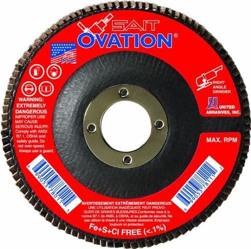 United Cathives-Sait 78009 Ovation Righ Disc ، 4-1/2 بوصة في 7/8 بوصة ، 80 حصى ، 10 عبوات in Kuwait