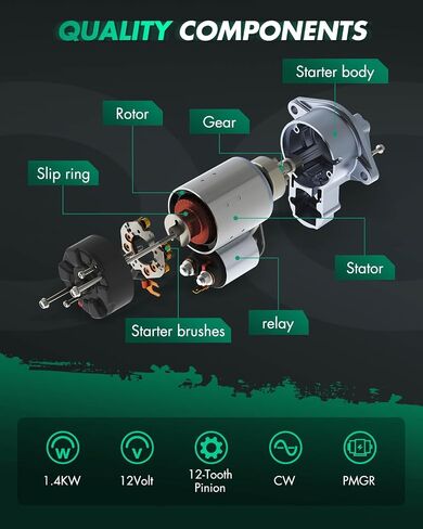Scitoo Starter Motor SMT0307 17986N 2013-2016 لـ CHEVROLET EXHINOX V6 in Kuwait