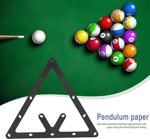 6PCS Film Paper, Billiard Pendulum Sticker 9 10 Balls Billiard Pendulum Kick Off Position Sticker Accessory Suitable for Match in Saudi Arabia