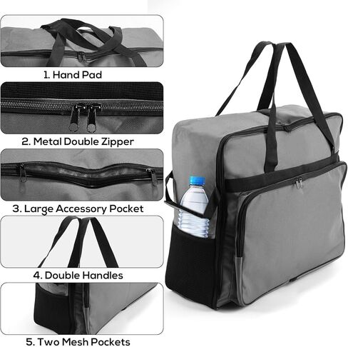 حقيبة آلة Slushie لـ Ninja Slushi FS301 ، غطاء قطعة قماش محمولة للماء Oxford Oxford Cover Frozen Careing Case Parts Accessories مع آلة تصميم الفتحة الأمامية غير متضمنة (رمادي) in Kuwait