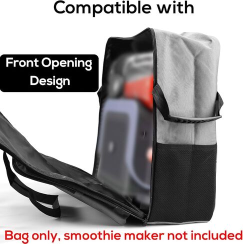 حقيبة آلة Slushie لـ Ninja Slushi FS301 ، غطاء قطعة قماش محمولة للماء Oxford Oxford Cover Frozen Careing Case Parts Accessories مع آلة تصميم الفتحة الأمامية غير متضمنة (رمادي) in Kuwait