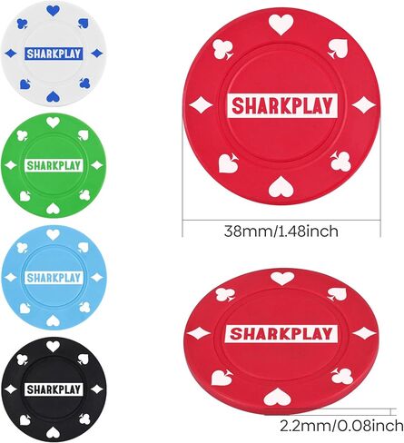 100Pcs Denomination Poker Chips Set with Storage Box, Plastic Learning Counters Disks for Texas Hold'em, Blackjack, Parties & Math Learning in Kuwait