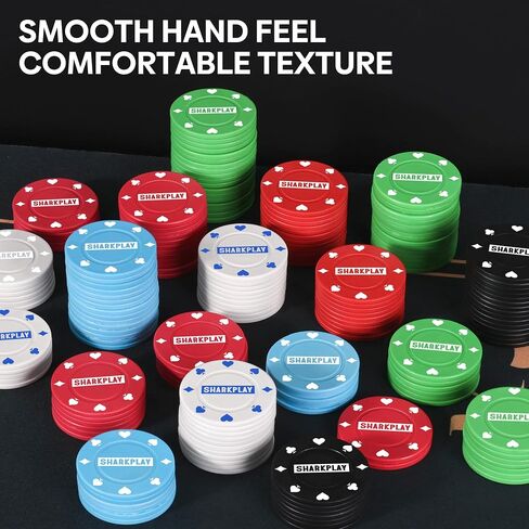 100Pcs Denomination Poker Chips Set with Storage Box, Plastic Learning Counters Disks for Texas Hold'em, Blackjack, Parties & Math Learning in Kuwait