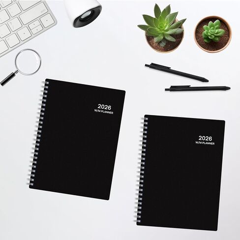 2026 Planner, Weekly ＆ Monthly Planner 2026, Jan 2026 – Dec 2026, 6.2" x 8.42", Flexible Cover, 12 Monthly Tabs, Thick Paper, Spiral Wirebound, Inner Pocket, Watercolor Flowers in Saudi Arabia