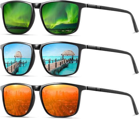 YDAOWKN Polarized Sunglasses for Men, Lightweight Sun Glasses With UV Protection for Driving Fishing Golf in Kuwait