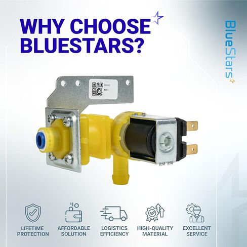 Bluestars 000008484 000009122 صمام مدخل المياه - متوافق مع آلات الجليد مانيتووك 220/240V 50/60Hz 6W - استبدال 000009122 000008484 33129030 IH9122 in Saudi Arabia