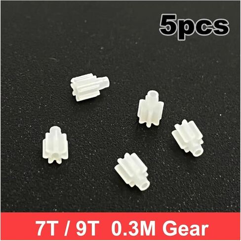 5pcs 0.3m ترس بلاستيكي 7/9T الأسنان 0.8 مم/1 مم ميدان ميكرو جوفاء كوب محرك ترس ترس (7 أسنان 0.8 ملم) in Kuwait