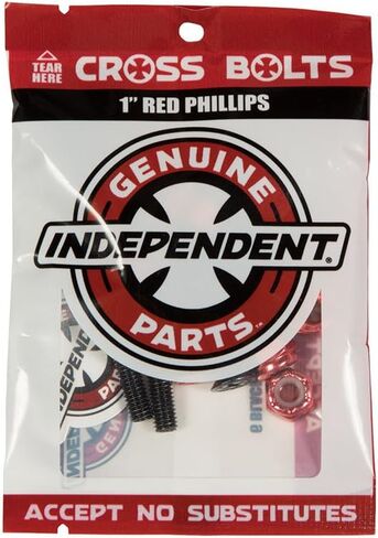 INDEPENDENT Trucks Hardware Riser Pad Kit - 1" Phillips Black/Red + 1/8" Risers in Saudi Arabia