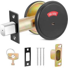 Tandefio Deadbolt with Occupancy Indicator, Vacant Occupied Bathroom Lock 304 Stainless Steel Lock Indicator for Commercial Restroom Fit Door Thickness from 1 3/8" to 2", Satin Chrome(Silver,1 Pcs) in Kuwait