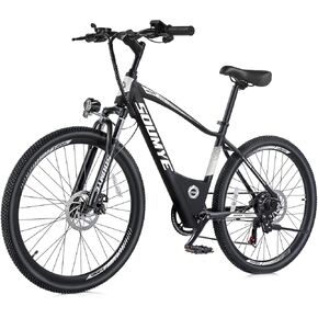 Electric Mountain Bike for Adults 26" Step-Thru/Over Commuting Ebike for Men Women with Peak Power 540w, 360Wh Built-in Battery, LCD Display, 7 Gears & Front Shock Absorber in Saudi Arabia