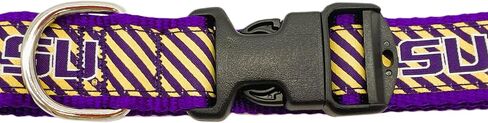 Preston Heavy Duty Adjustable LSU Tigers Dog Collar – LSU Pet Collars Come in Different Sizes for X-Large Dogs to X-Small Dogs. (X-Small Collar 3/4 inch Wide) in Kuwait