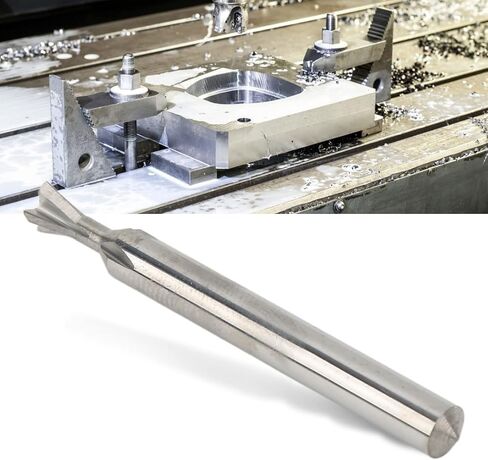 Dovetail End Mill Cutter High Hardness Alloy 5mm 4 Flutes Fast Drilling Milling Cutter Industry (5 X 75° X 50L) in Saudi Arabia