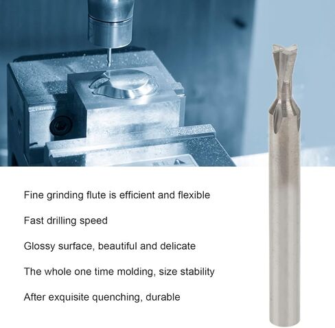 Dovetail End Mill Cutter High Hardness Alloy 5mm 4 Flutes Fast Drilling Milling Cutter Industry (5 X 75° X 50L) in Saudi Arabia
