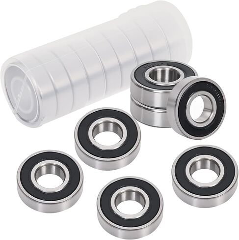 10pcs 6205 2RS محمل كرة أخدود عميق ، 25 × 52x15mm محامل مزدوجة الختم من الصلب الكروم ، محمل كرة أداء مسبقة ومستقرة in Kuwait
