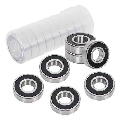 10pcs 6205 2RS محمل كرة أخدود عميق ، 25 × 52x15mm محامل مزدوجة الختم من الصلب الكروم ، محمل كرة أداء مسبقة ومستقرة in Saudi Arabia