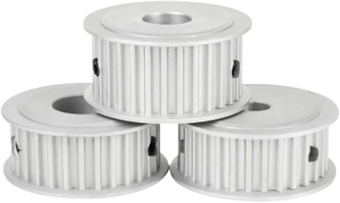 Timing Pulley HTD3M S5M Pulley 30T/32Teeth Timing Pulley AF Type Keyway Bore Circular Hole 5-30mm for S5M Timing Belt Width 10/15/20/25mm 5GT(Bore 15mm,32T(1PCS)_11MM) in Saudi Arabia