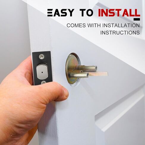 Tandefio Deadbolt with Occupancy Indicator, Vacant Occupied Bathroom Lock 304 Stainless Steel Lock Indicator for Commercial Restroom Fit Door Thickness from 1 3/8" to 2", Satin Chrome(Silver,1 Pcs) in Kuwait