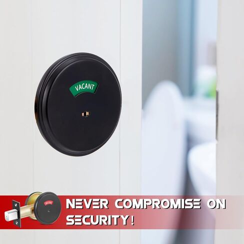 Tandefio Deadbolt with Occupancy Indicator, Vacant Occupied Bathroom Lock 304 Stainless Steel Lock Indicator for Commercial Restroom Fit Door Thickness from 1 3/8" to 2", Satin Chrome(Silver,1 Pcs) in Kuwait