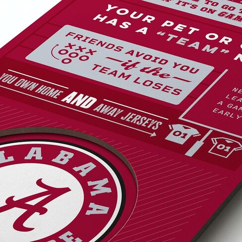 Youthefan المرخص رسميًا NCAA 6x19 أفضل 10 علامات لافتة - أوصاف فكاهية - عبارات مروحة رياضية ممتعة ، تصميم أصلي ، مواجهة جدار جدار داخلي. in Saudi Arabia